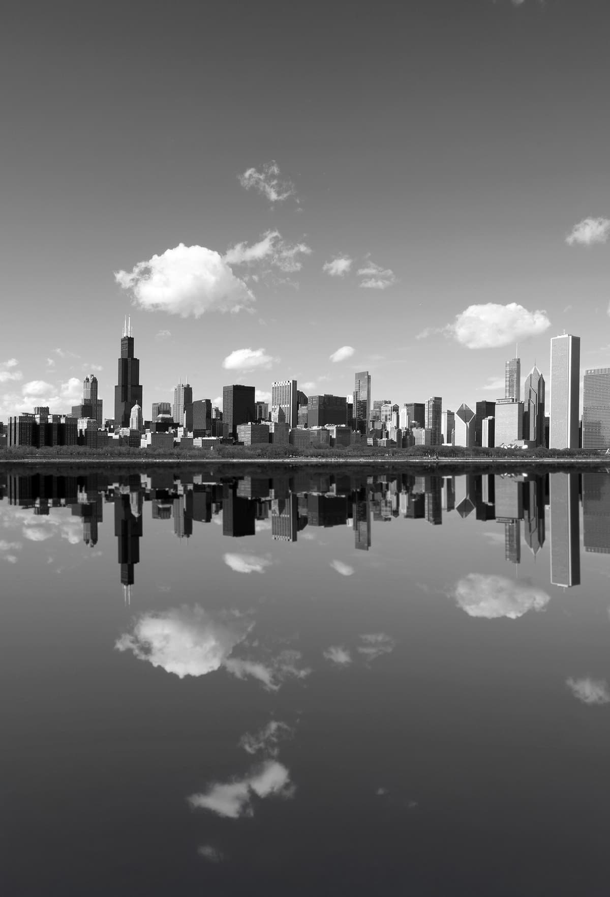 Chicago skyline overlay