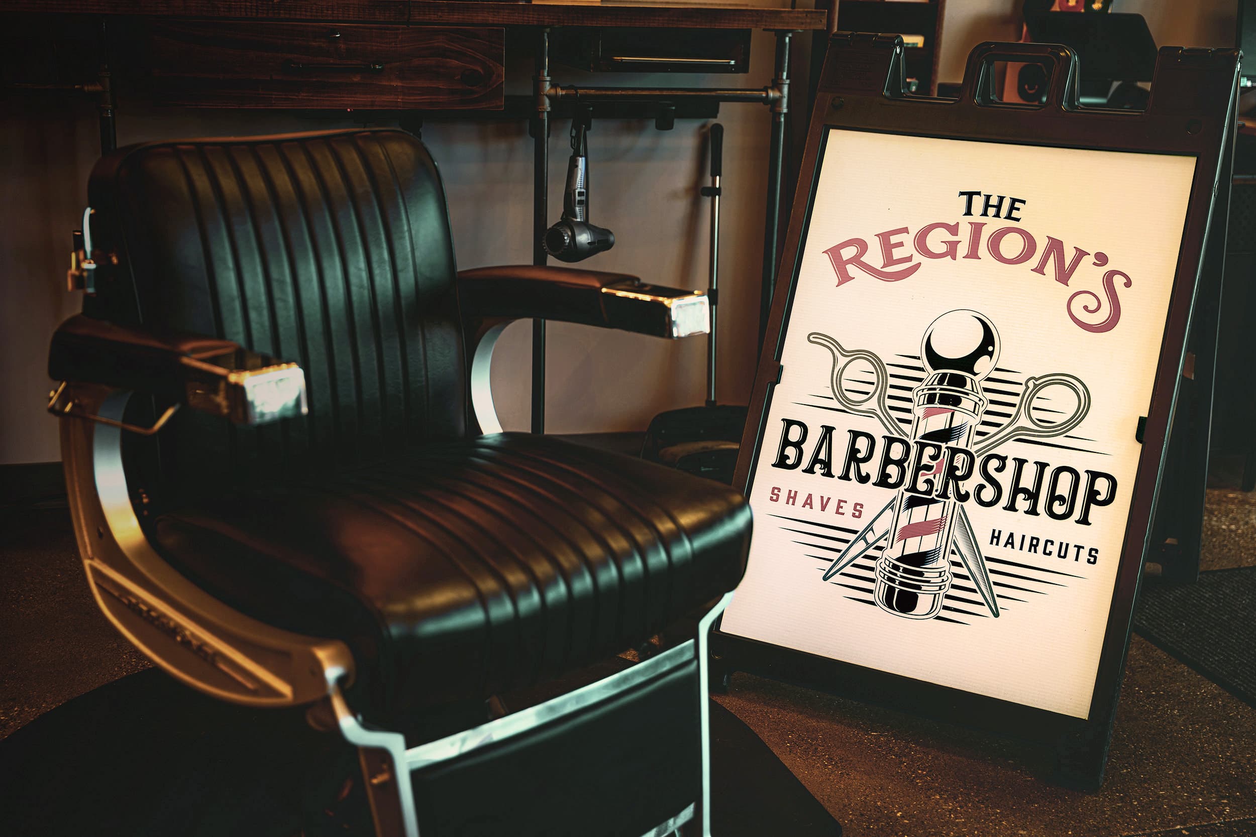 The Region's Barbershop interior